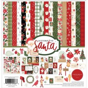 Carta Bella Paper Co Letters to Santa Collection Kit Scrapbooking Embellishments